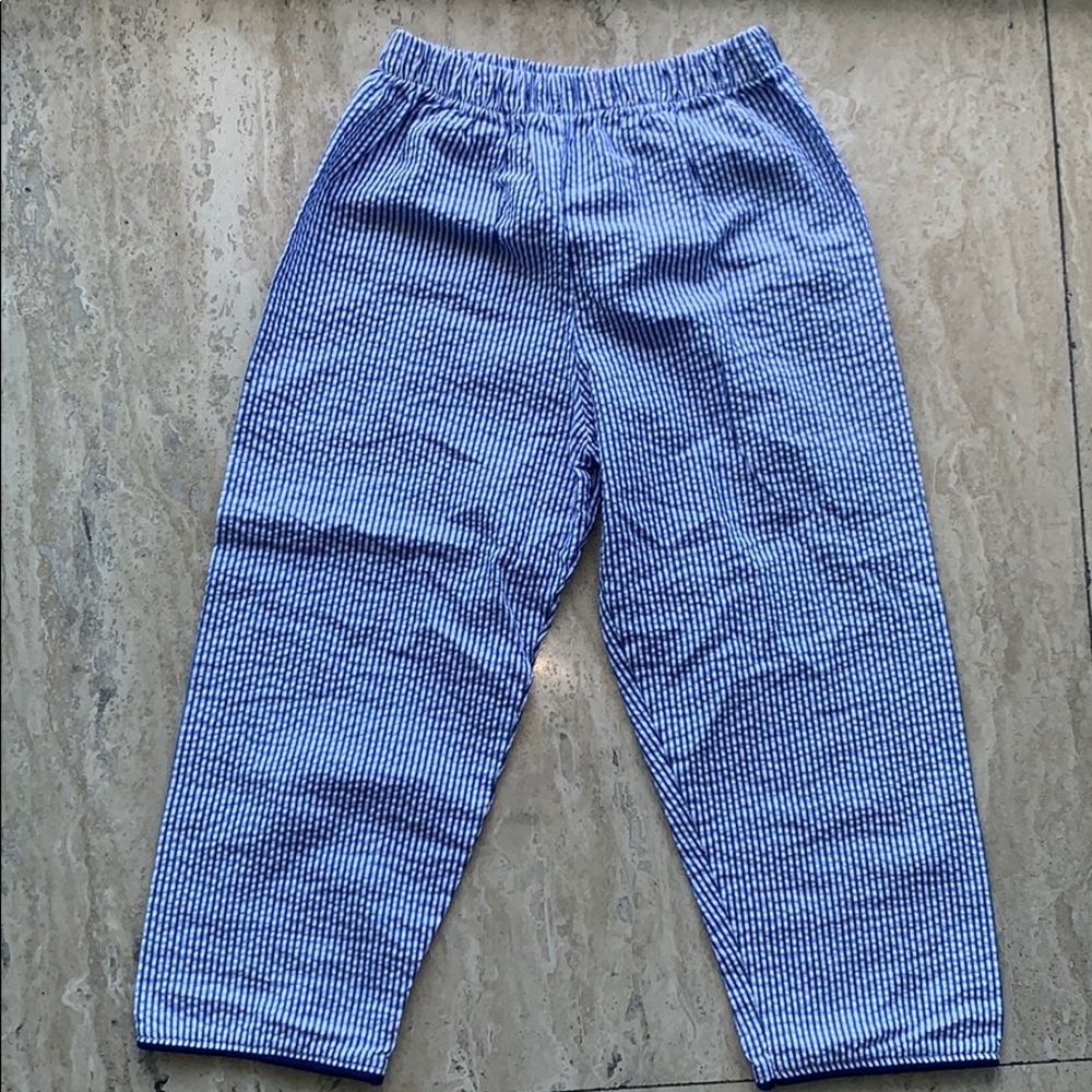 Piping Prints Nantucket Blue Seersucker Pants 3t